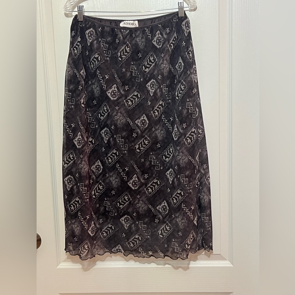 Gray Patterned Skirt